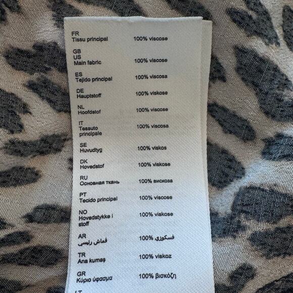 MAJE Ricata Leopard Print Ruched Ruffle Skirt Mini Dress Size FR 40 / US 8 - Picture 14 of 15